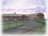 Proposed 3D front elevation showing Entrance View